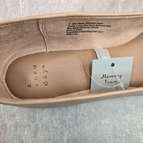 Minimalist Ballet Flats Size 11 Tan Pointed Toe Comfort Dressy Ballerina Shoes - Picture 11 of 11